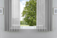 2Er-Pack Gardinen Transparent Vorhang Set Wohnzimmer Voile Schlaufenschal  Mit Bleibandabschluß Hxb 175X140 Cm Grau, 61000Cn inside Gardinen Wohnzimmer Kurz