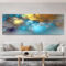 Abstrakte Bunte Gold Blaue Wolke Leinwand Malerei Landschaft Poster Und  Drucke Wandkunst Bilder Wohnzimmer Home Decor Kein Rahmen – Zu Niedrigen With Regard To Wohnzimmer Bilder Leinwand