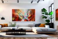 Leinwand Bild Abstrakt Wandbilder Xxl Wohnzimmer Modern Max. 200X100X4Cm  617A within Moderne Wandbilder Wohnzimmer