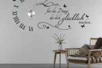 Wanduhr Wohnzimmer Wandtattoo Uhr Wohnzimmer Sprüche Wandtattoo throughout Wanduhr Fürs Wohnzimmer